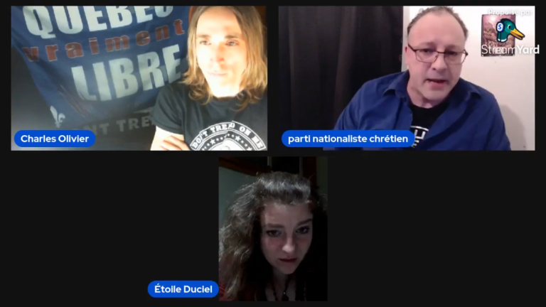 Entrevue avec Sylvain Marcoux du Parti Nationaliste Chrétien (et Étoile du Ciel !…) vidéo